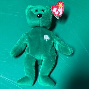 Ty Shamrock Green Plush Bear